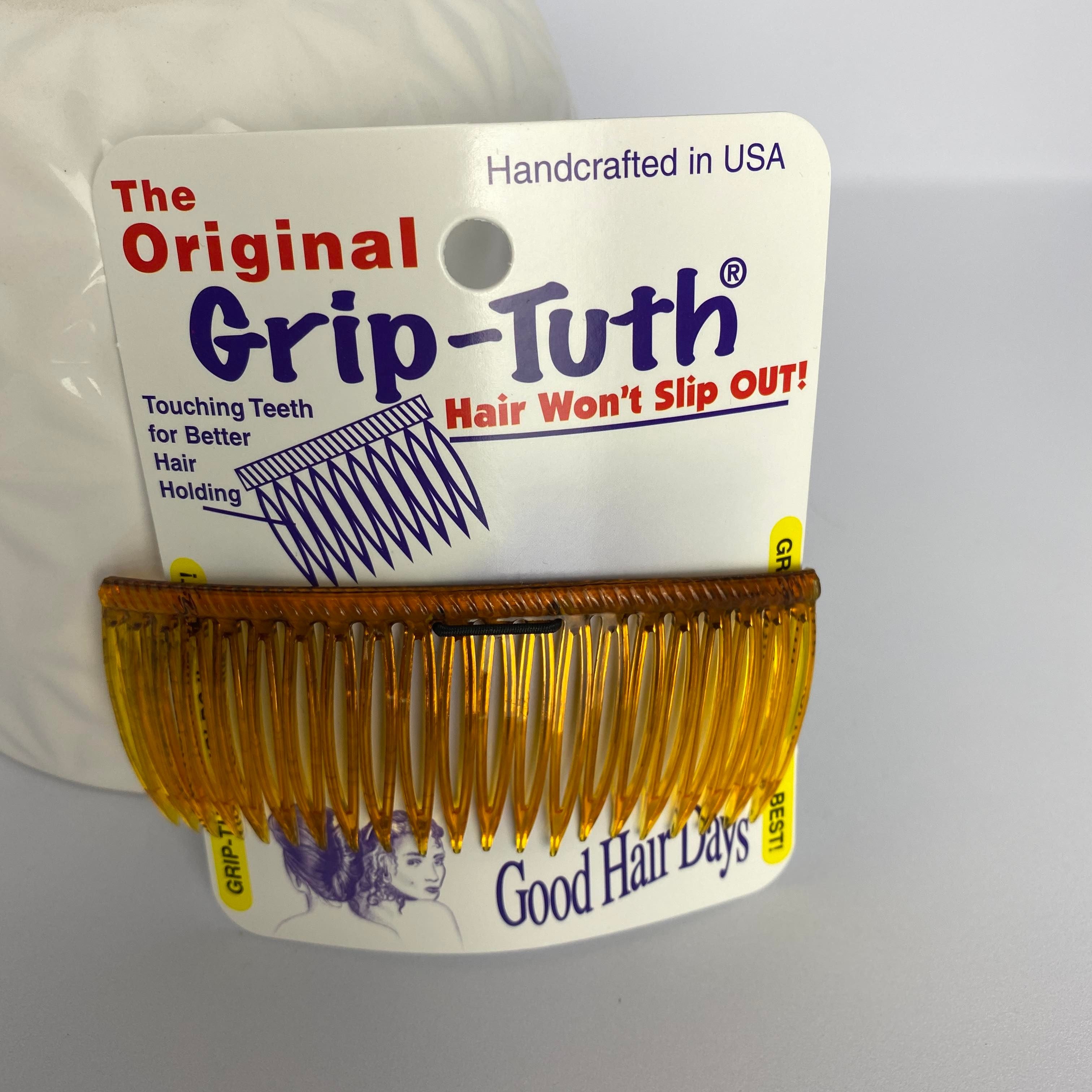 Grip Tuth Comb french 4 inch size in Shell