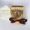 vintage 1950s brown hair barrette clip on original packaging